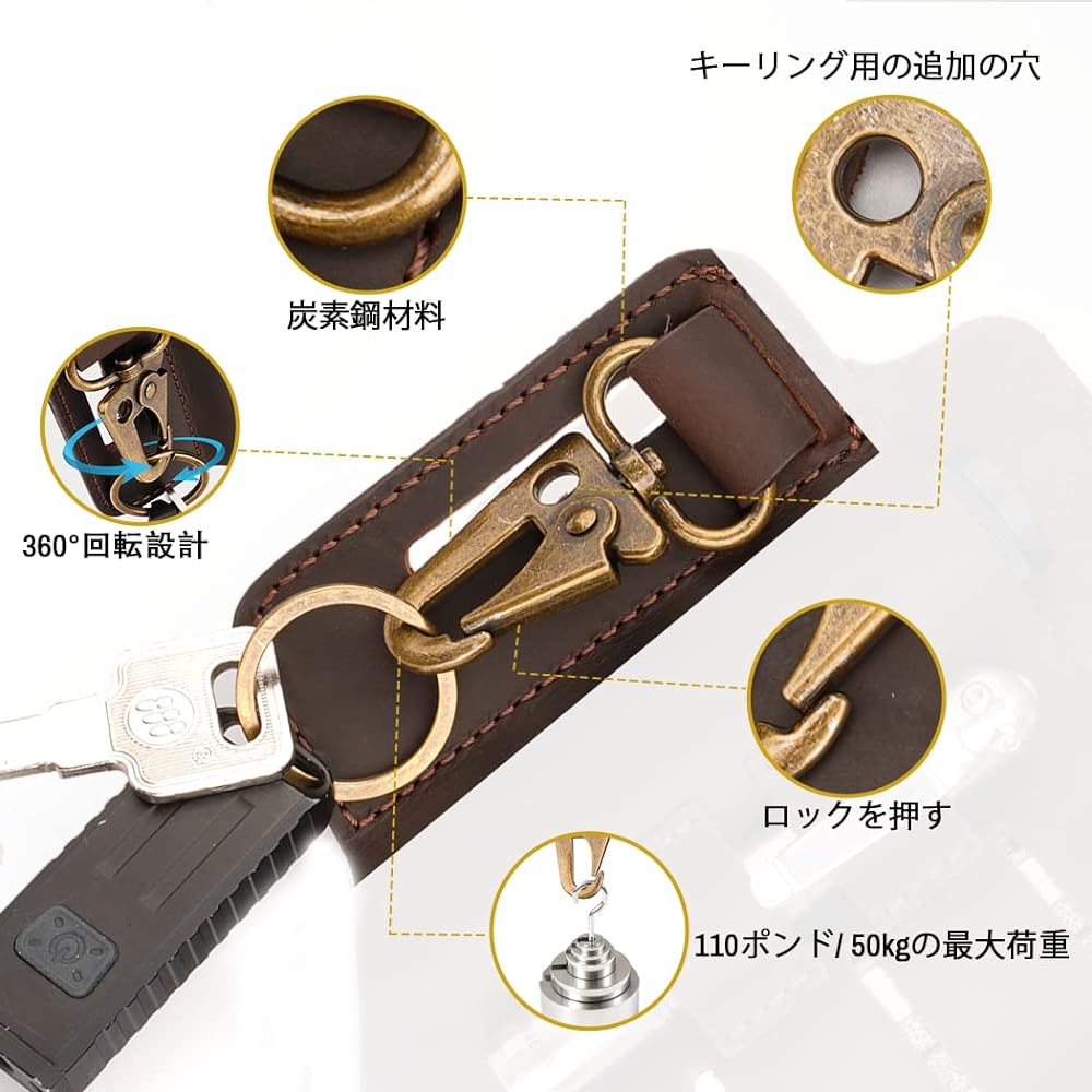 VIPERADE Leather Sheath for PJ16 Belt, Tool Leather Sheath for Knife, Knife Leather Sheath for Men, Multi Tool Sheath for Leatherman, Flashlight Holster EDC Pocket Organizer with Keychain