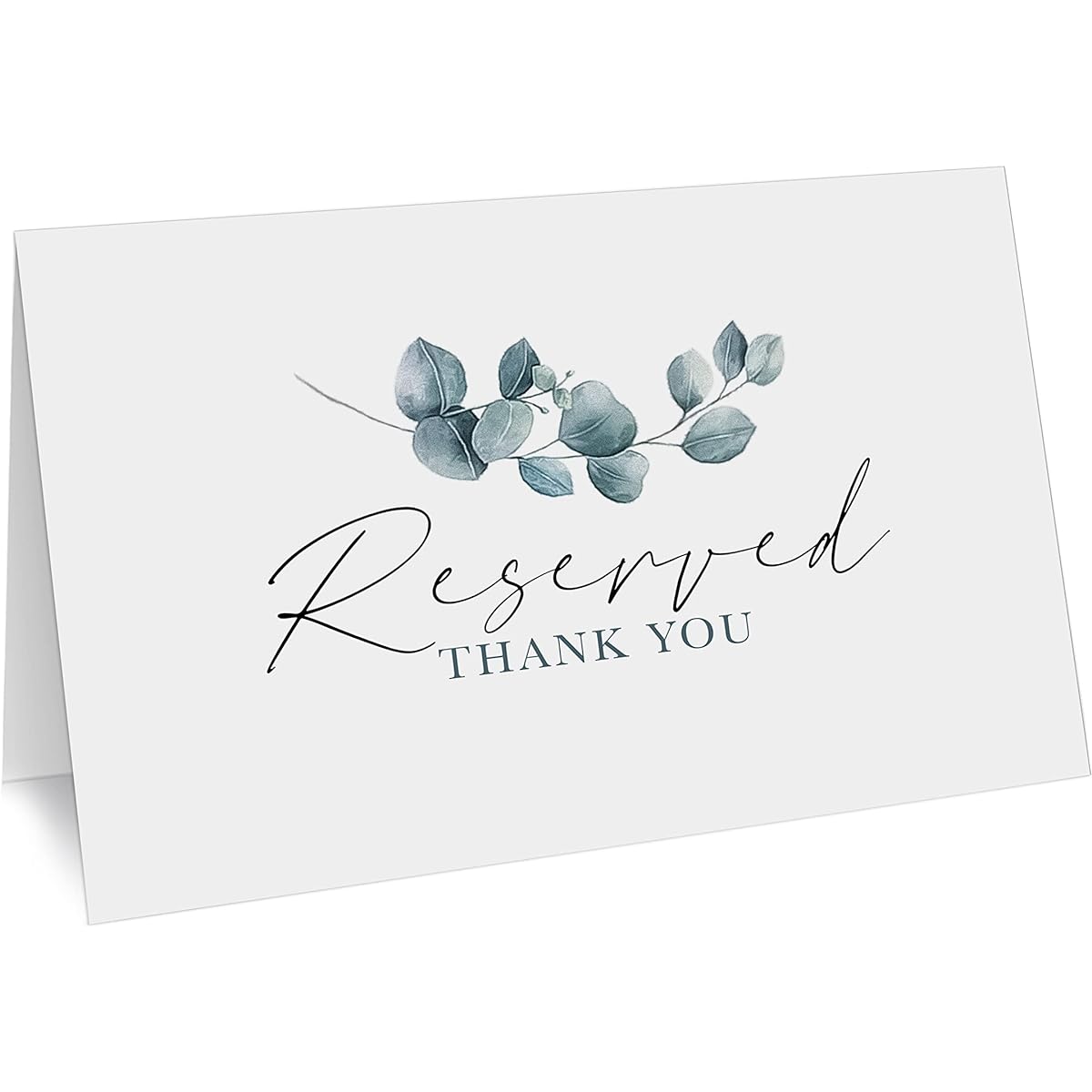 CLEVER SIGNS Reservation Table Signs Set of 25 for Weddings, Receptions, Christmas, Events, Parties, Celebrations, 4x6 Inch Table Reservation Cards, Green Watercolor Reservation Signs