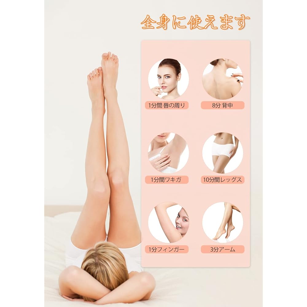OSSIGENO Hair Removal Device 2022 New Model Cooling Hair Removal Device Domestic Salon Class IPL Pulse Technology 990,000 Rounds Irradiation 5 Levels Manual/Auto Mode High Speed Full Body Hair Removal VIO Compatible Simultaneous Hair Removal Cooling Un