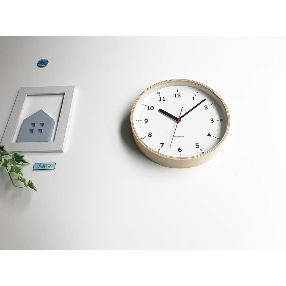 KATOMOKU plywood wall clock 10 sweep (continuous second hand) km-76N φ252mm (quartz clock)