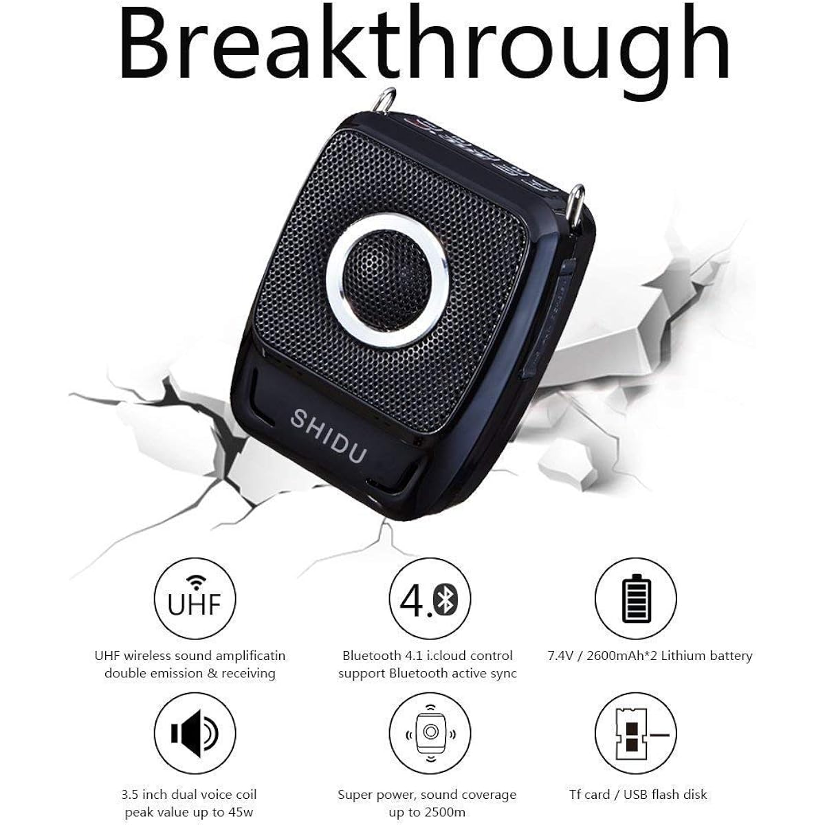 utput 25W Speaker for Events, Portable, Can Play Music, Comes with Microphone, Can be used by 2 people at the same time, Perfect for events, lectures, information sessions, sports instructors, in-store sales, etc. ! Comes with Japanese instruction manual