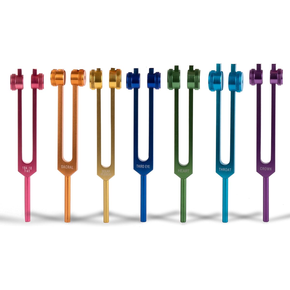 FMTY Healing Tuning Fork 7 Chakra Set Meditation Yoga Energy Balance Sound Healing Frequency Healing Device