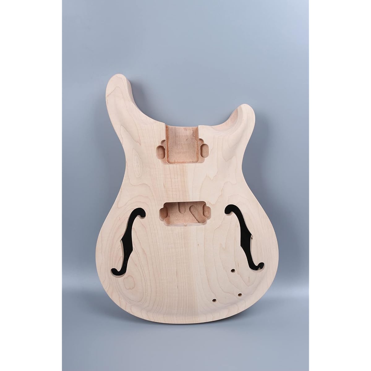 Guitar Kit Guitar Neck 22 Frets Unfinished Guitar Body Semi-hollow Mahogany Maple Fretboard DIY Guitar 1 Set