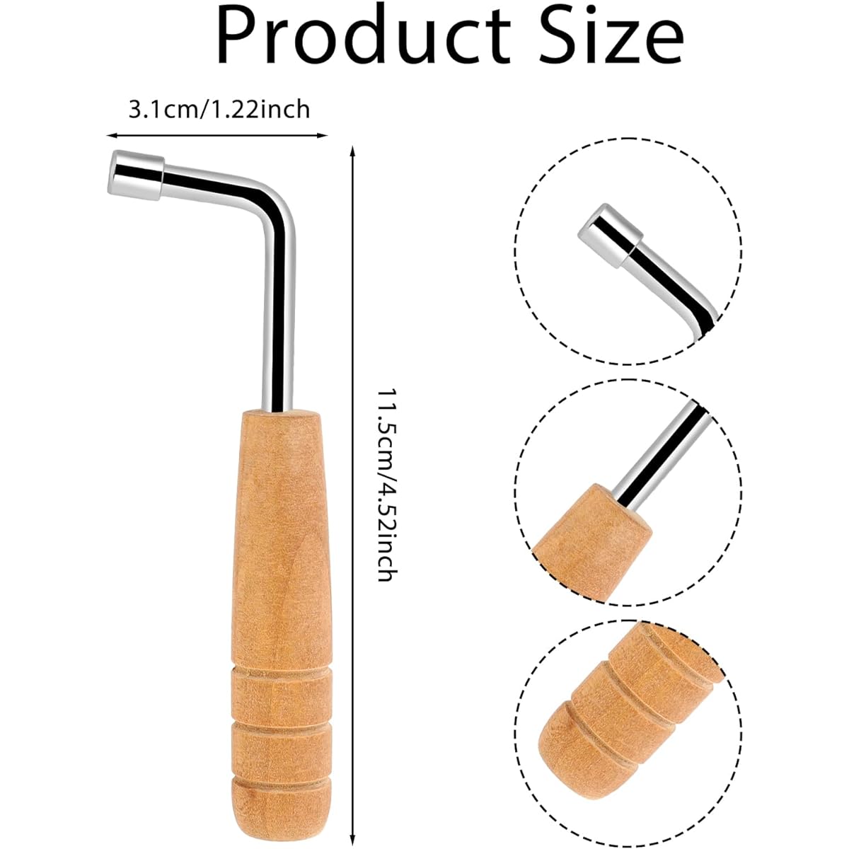 Piano Tuning Wrench Professional Melody Harp Tuning Tool Universal L Shape Tuning Wrench Lire Harp Adjustment Wrench Musical Instrument Tuning Wrench for Autoharp & Other Small String Instruments