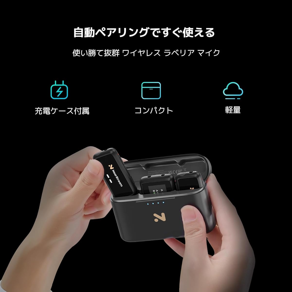 Dual channel compatible / 200M transmission distance 20 hours battery operation Technical compliance certified 2.4G digital wireless microphone Video Camera Microphone Digital SLR Camera Microphone Interview YouTube Vlog Live Streaming Microphone AWM20T