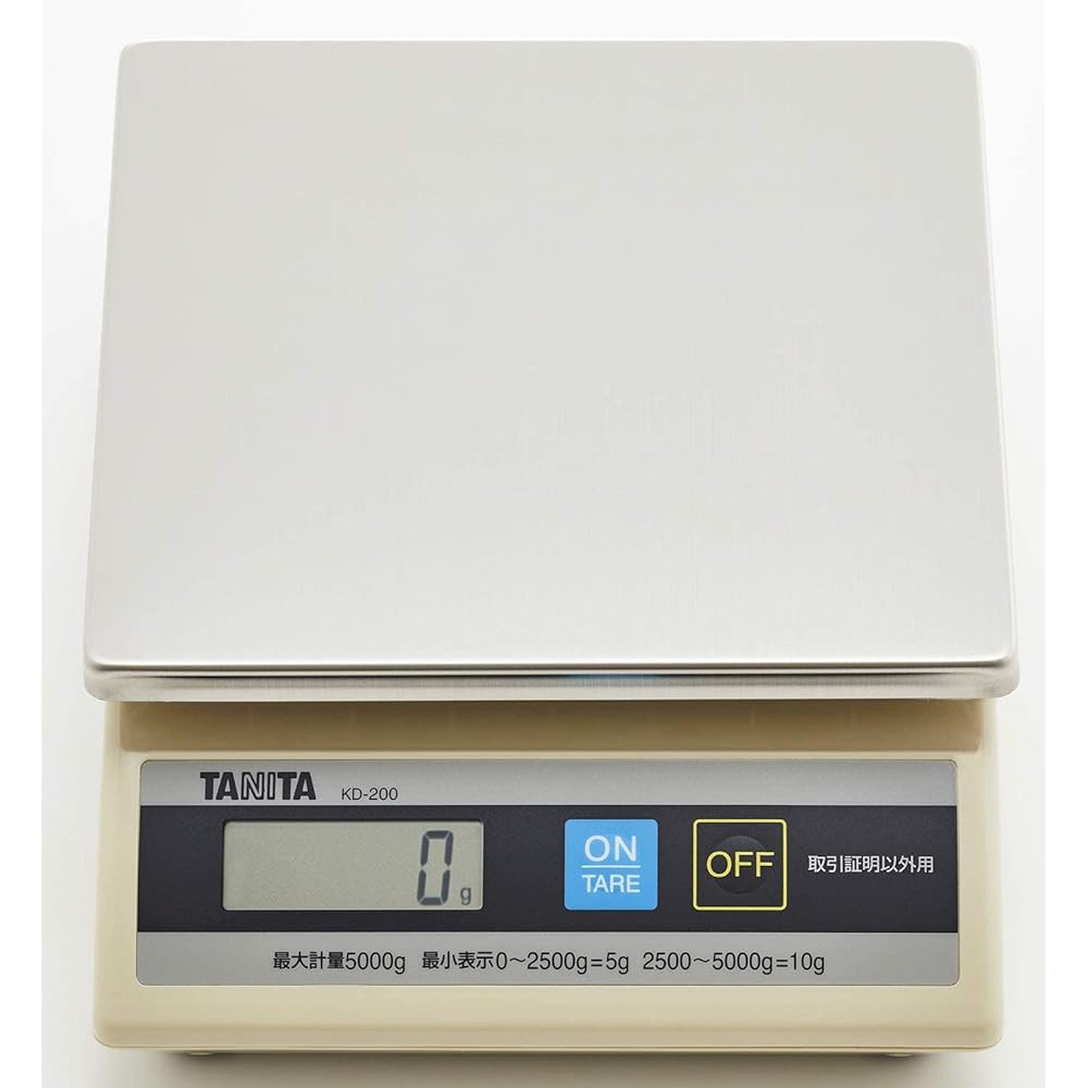 Tanita KD-200 Cooking Scale, Kitchen Scale, Commercial Use, Drip-proof, Tabletop Scale (For Non-Transaction Certificates) 5kg