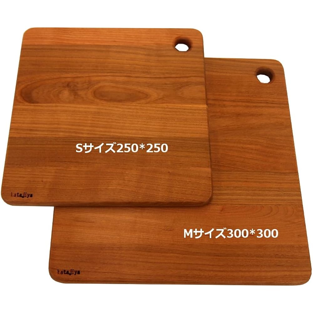 Katajiya Wooden Cutting Board Chopping Board Domestic Yamazakura Solid Wood Small Size [250 x 250 Thickness 15] ~ Re-sharpening Service Available ~