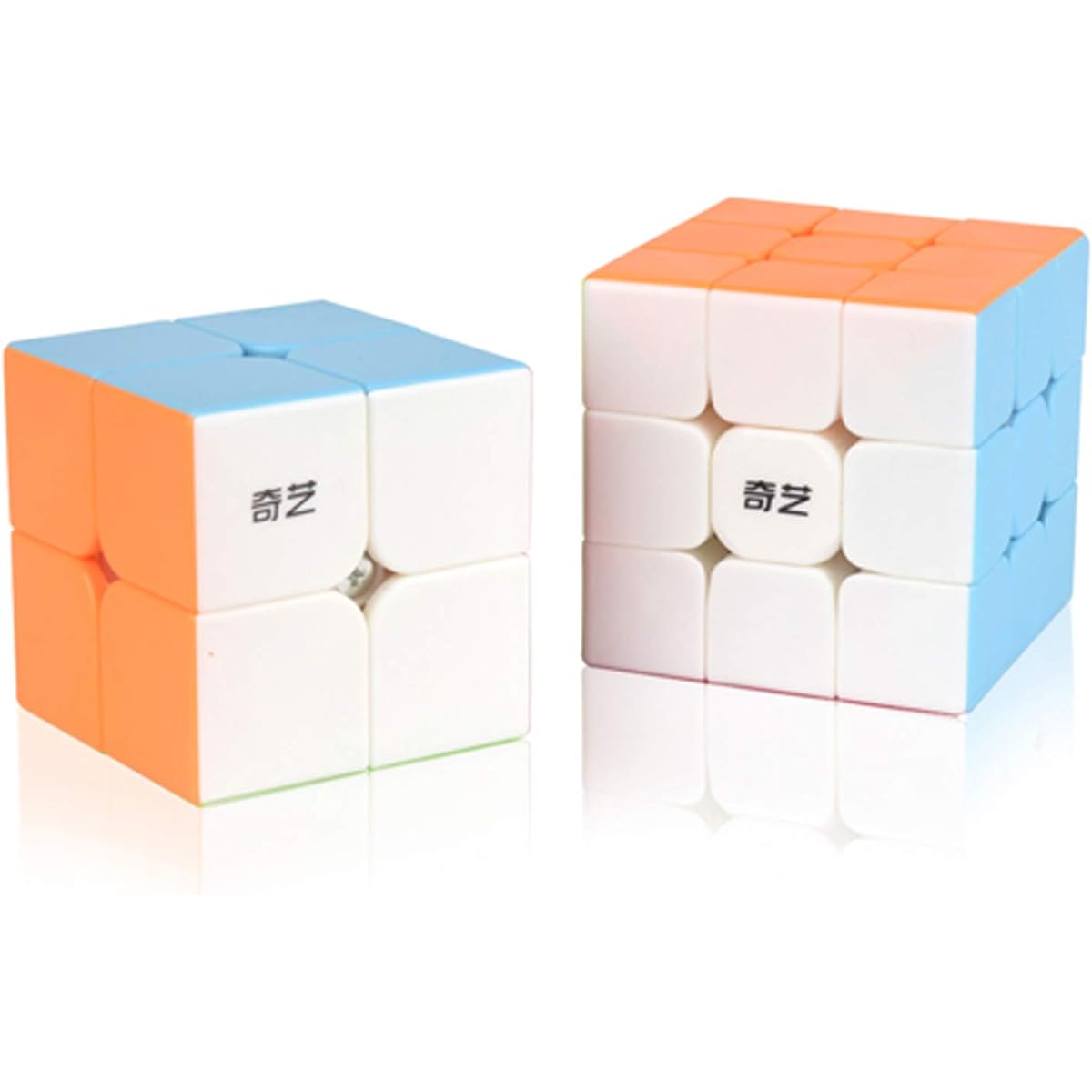 Little Golden Elephant Speed Cube Set Stickerless Magic Cube Set 2x2x2 3x3 Cube Set - Qidi S 2x2 Warrior S 3x3 Stickerless Puzzle Toy Pack