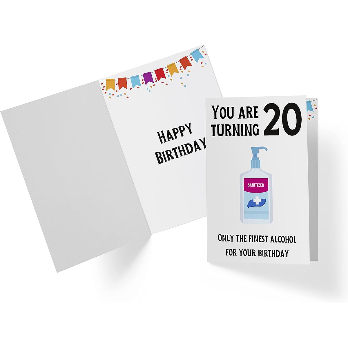 Funny Covid 20th Birthday Card – Social Distancing 20 Years Old Anniversary Card – Covid Happy 20th Birthday Card – Covid 20th Birthday Card – 封筒付き