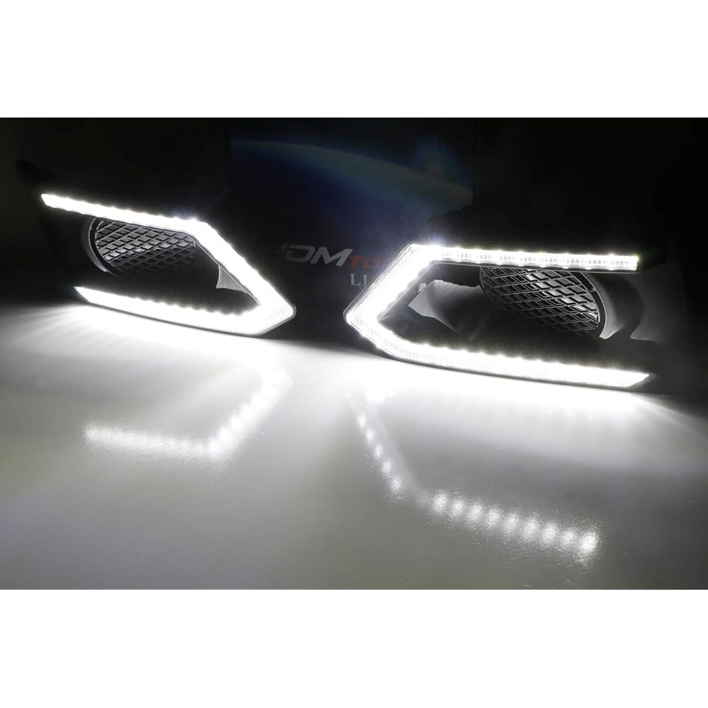 iJDMTOY OEM-Fit White/Amber Switchback LED Daytime Running Light Kit Compatible with 2019-up Nissan Altima White LED DRL Amber LED Turn Signals