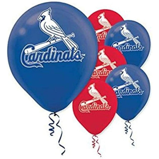 Amscan Sports & Tailgating MLB St Louis Cardinals Print Latex Balloons for Kids Party (6 Pieces) 115968