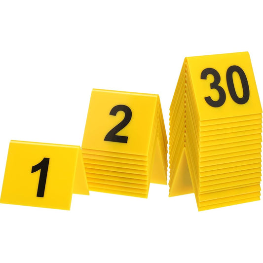 30 Pack Evidence Markers Crime Scene Markers Tent Evidence Number Cards Crime Scene Decorations Party Decorations for Kids Adults Detective Clue Games Halloween Props Decorations