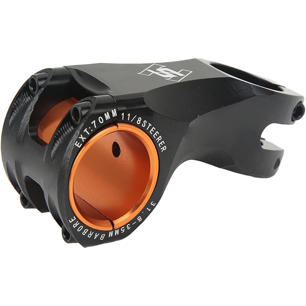 Bicycle stem Clamp diameter 35mm / 31.8mm Total length 70mm -17° Lightweight Aluminum