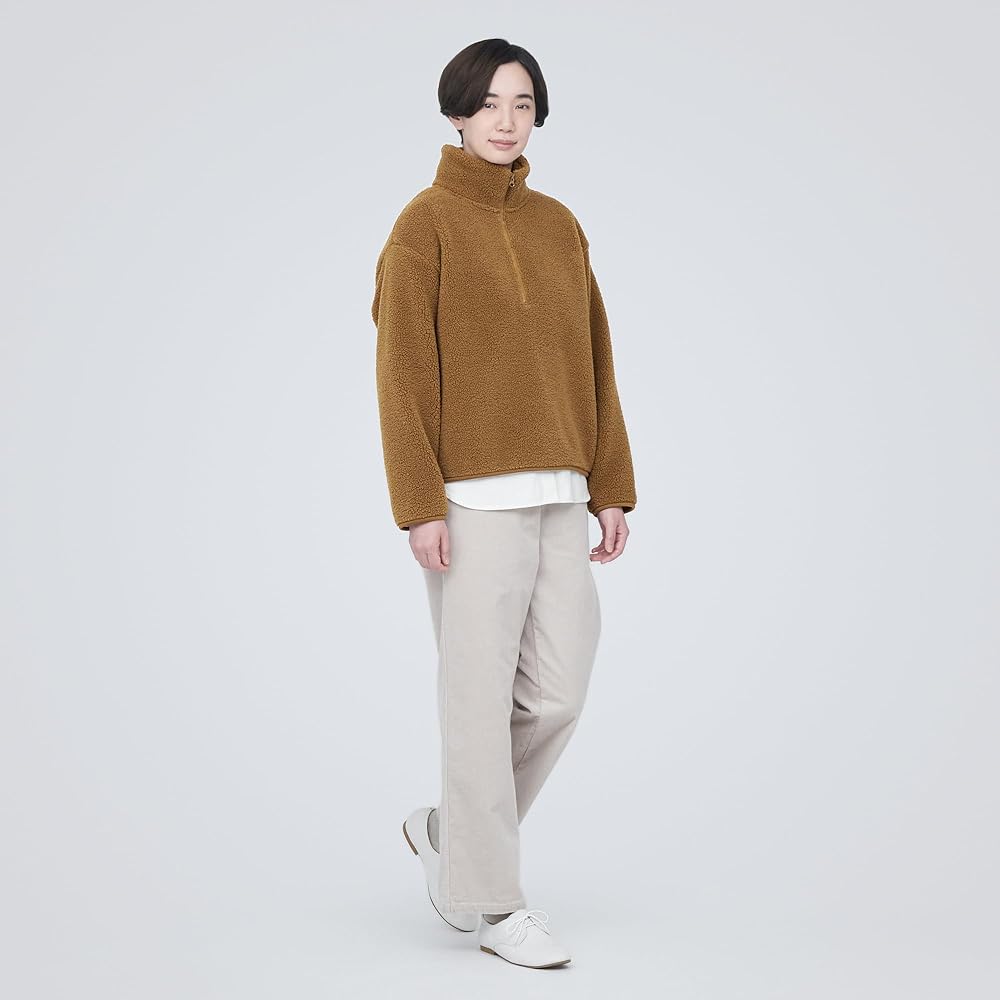 [MUJI] Pullover Boa Fleece Half Zip Pullover Women's BB2P1A3A