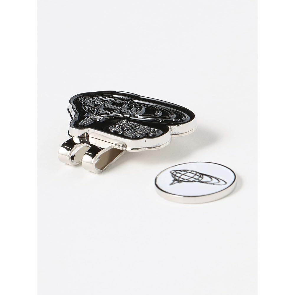 [BEAMS GOLF] Short Sleeve TEE Clip Marker Earth Logo 2 Men's BLACK -