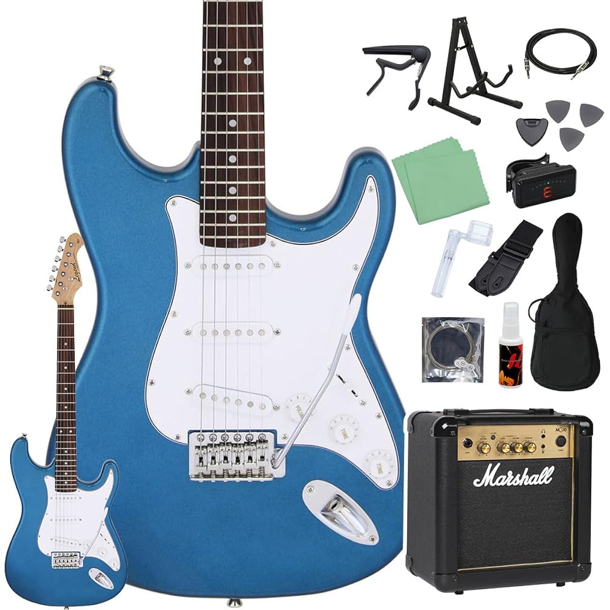 LEGEND LST-Z MBL Electric Guitar Beginner 14-piece Set [Includes MG10] Legend