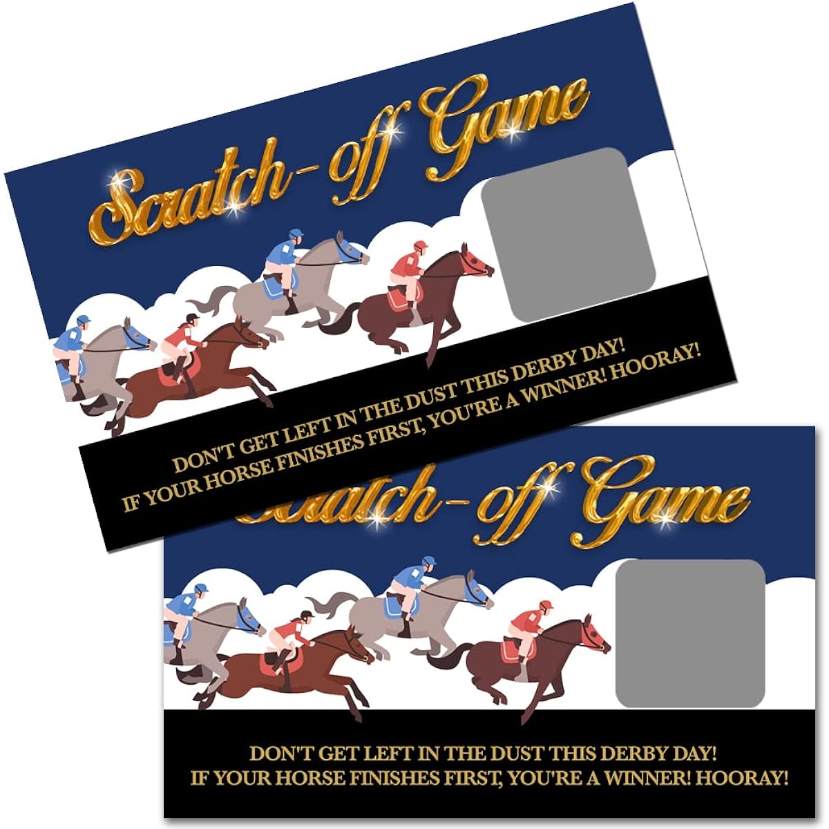 Haizct 50 Pack Horse Racing Party Games Scratch Off Cards Kentucky Horse Derby Party Supplies Games Birthday Party Games Bachelorette Party Games
