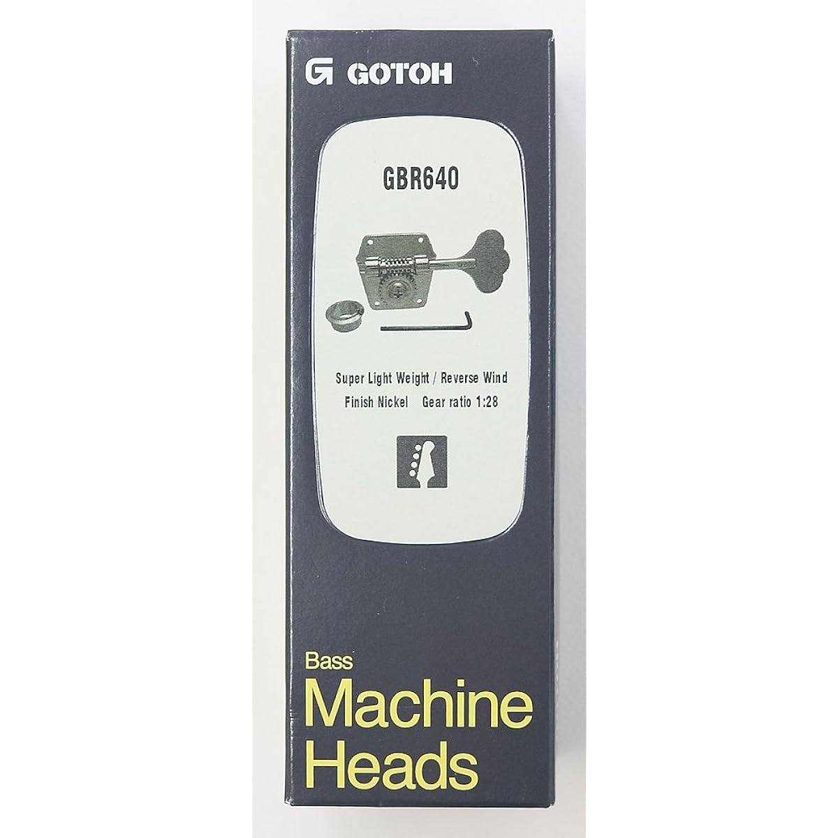 GOTOH base peg, 4L, reverse winding, nickel (3566NX) GBR640-L-N