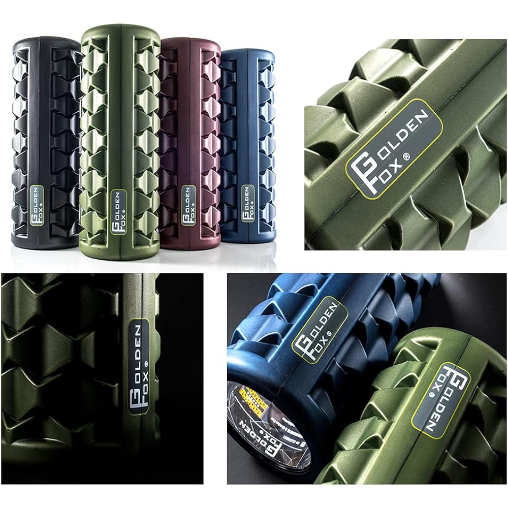 GOLDEN FOX Fascia Roller Hard Foam Roller Myofascial Release Deep Massage Relaxation After Exercise Injury Prevention During Exercise (Dark Gray)