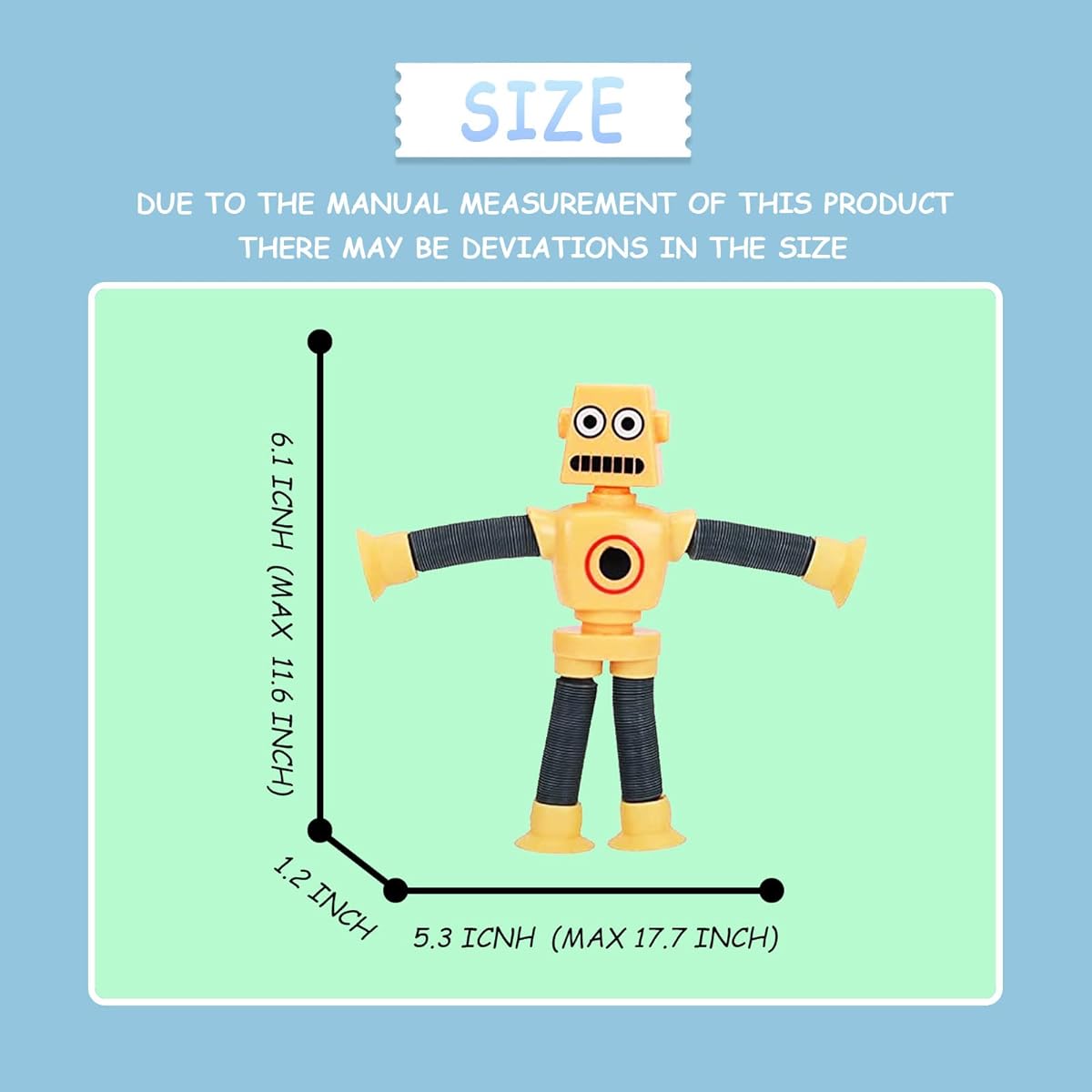 Robot Pop Tube Fidget Toys for Boys & Girls, Stress Relief, Toys for Autism, Robot Fidget Toys, Party Favors for Kids Ages 4-8