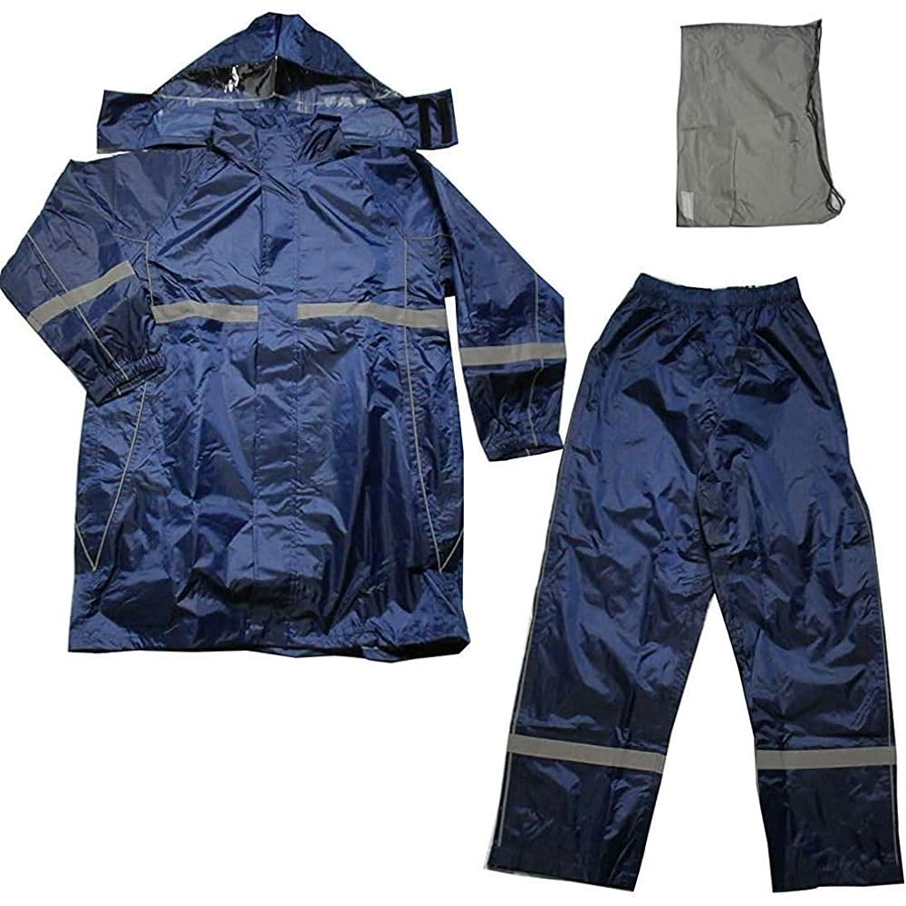 Koshin Rubber Rain Suit Top and Bottom Set White M Storage Bag Included Waterproof Spalder SPL-30 Backpack Type H0236AR