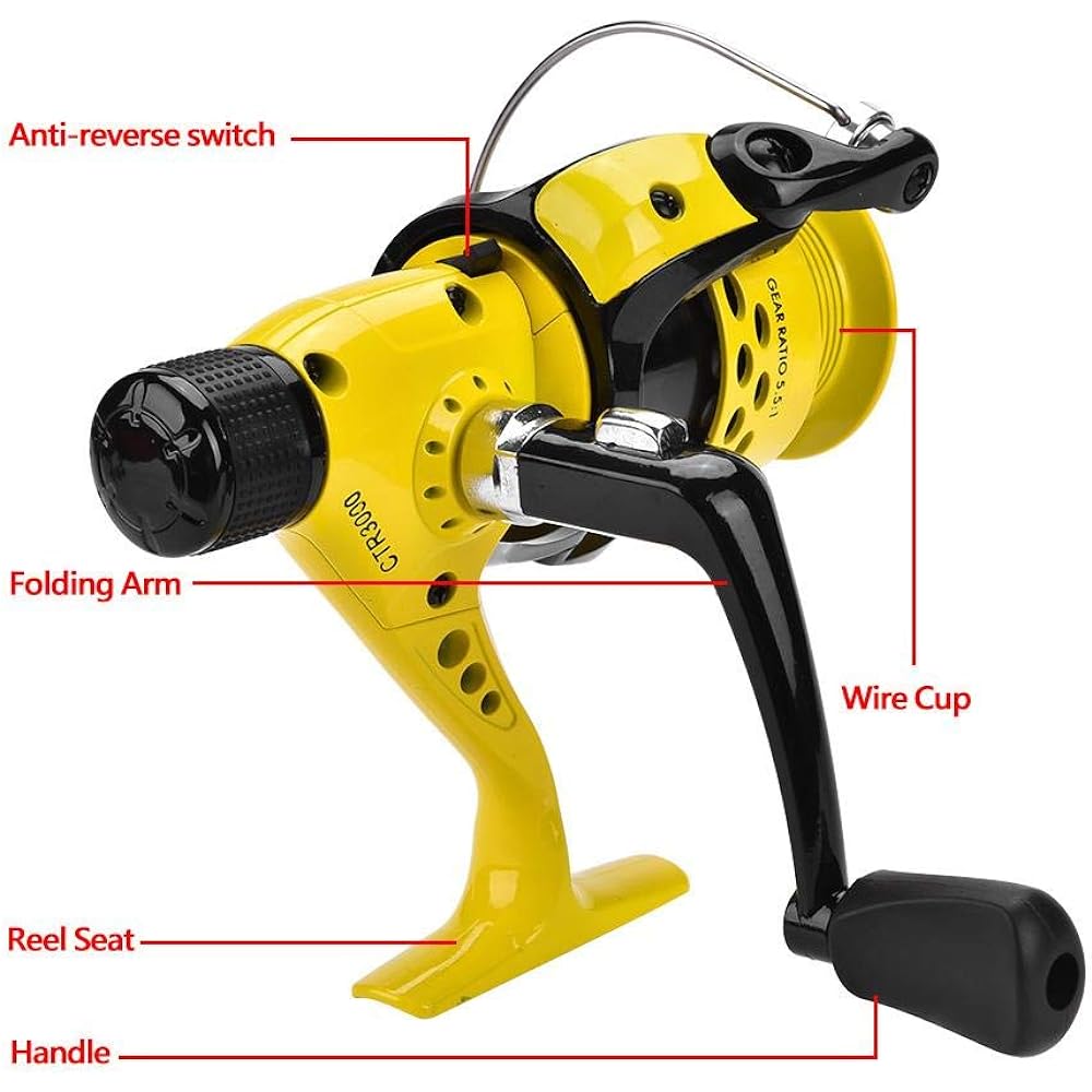 Fishing Reel Fishing Spinning Reel 12BB Salt Resistant Left and Right Interchangeable Handle 2000-5000 Precision Machined Metal Sea Fishing Boat Fishing