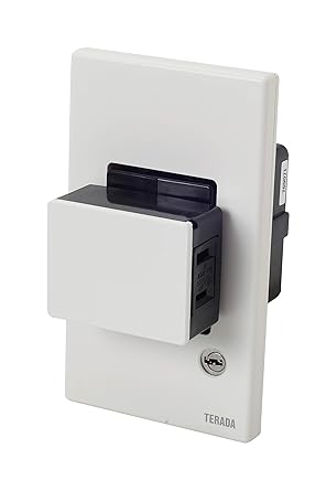 TERADA Wall Push Outlet White Ungrounded/With Key UCW101W