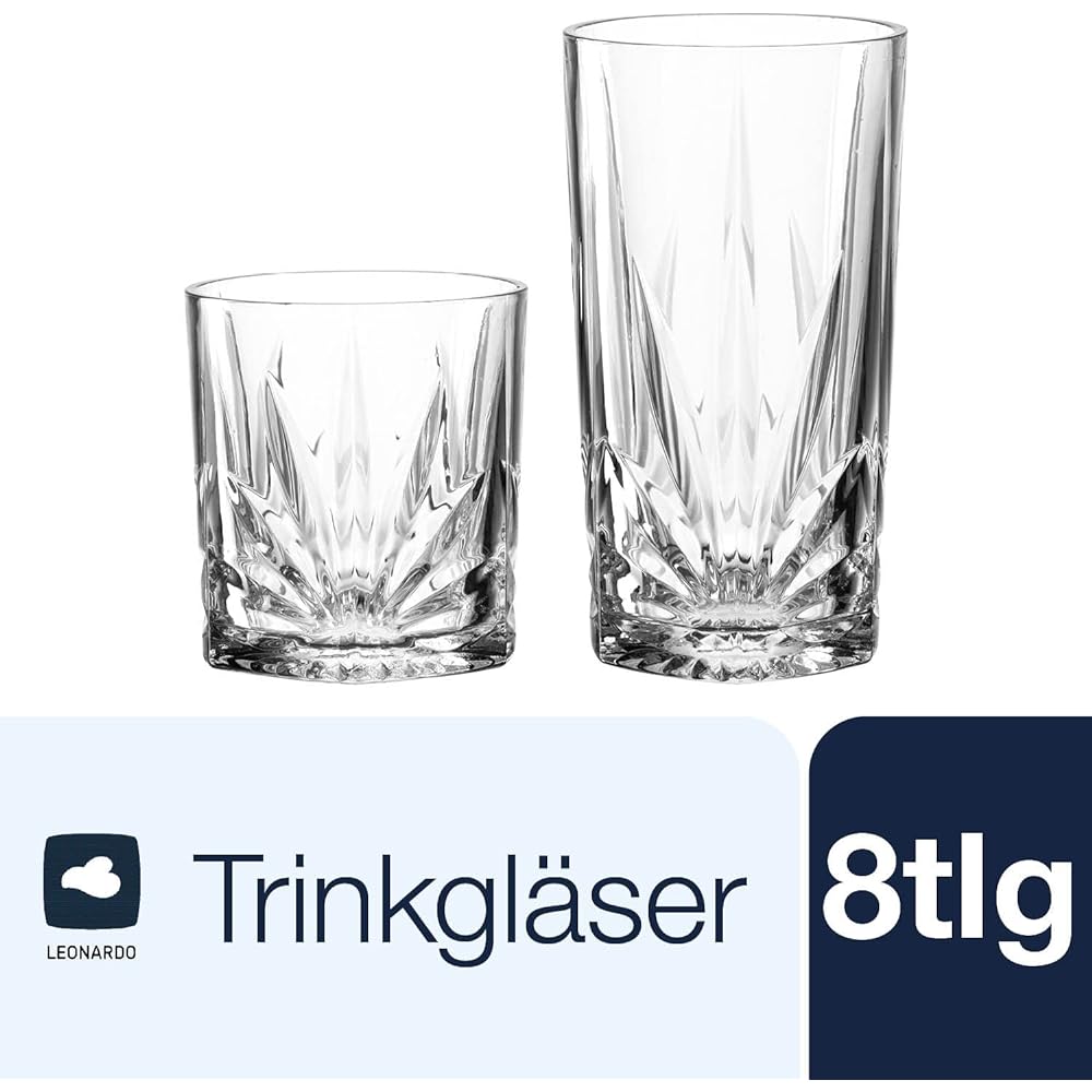LEONARDO tumbler set of 8 (330ml x 4 pieces/530ml x 4 pieces) CAPRI 022804