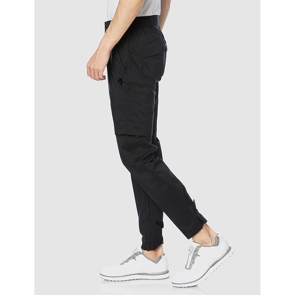 [DESCENTE GOLF] Rain Pants, Water Pressure Resistance 20,000mm, Breathable, Water Repellent, Adjustable Length, Stretch, Ventilation, Storage Bag Included, Rainy Weather, Black Golf DGMTJG00 Men's