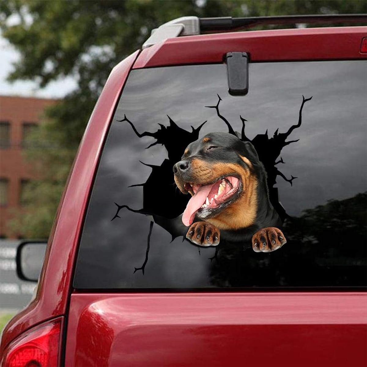 Ocean Gift Rottweiler Car Decal, Set of 2 Wall Decal Stickers - Realistic Car Sticker Design Series, 31 Sizes, 8" x 8"