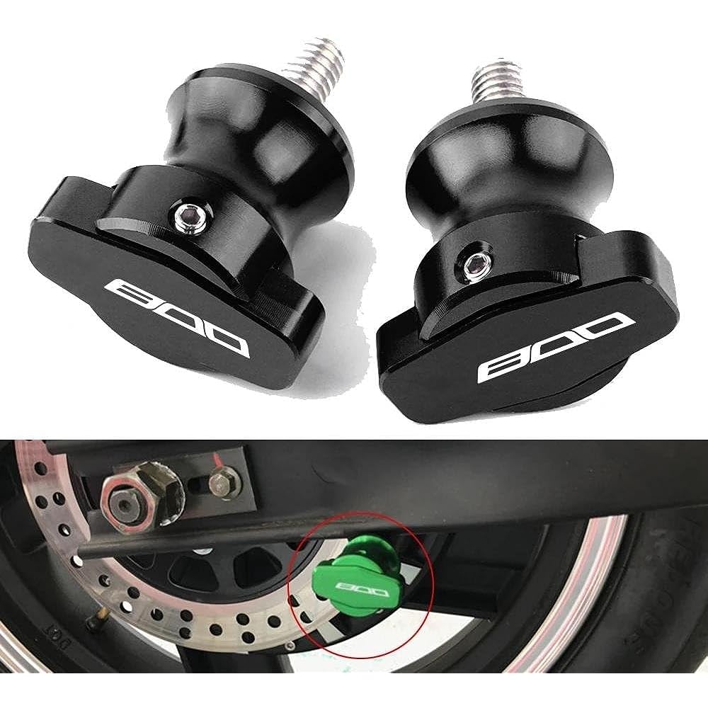 Bike Stand Swing Arm Slider Motorcycle CNC Aluminum Accessories Swing Arm Spool Slider 8mm Stand Screw For Z 800 Z800 Z800 2013-2016 (Color: Black)