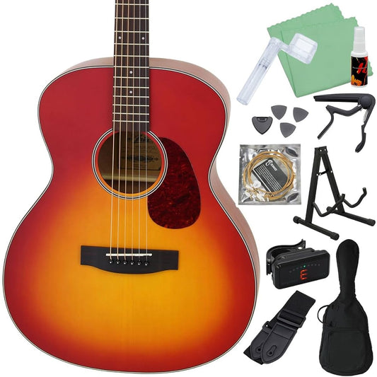 ARIA Aria-101 MTCS Acoustic Guitar Beginner Set 12-piece Set Matte Cherry Sunburst Matte Finish Aria