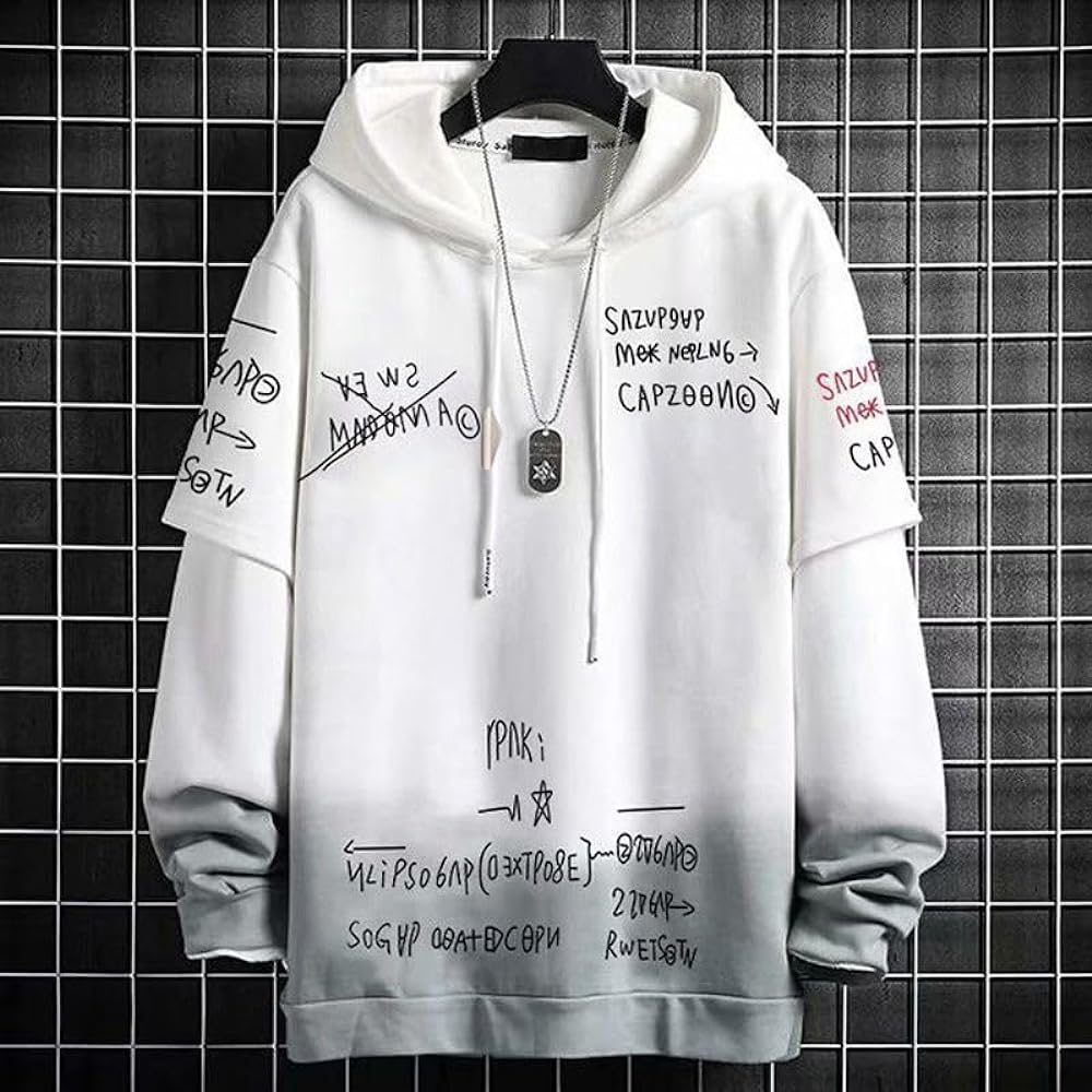 [FJLTDCP] Hoodie Men's Pullover Loose Hooded Stylish Large Size Pullover Popular Street Tops Men's Long Sleeve Autumn