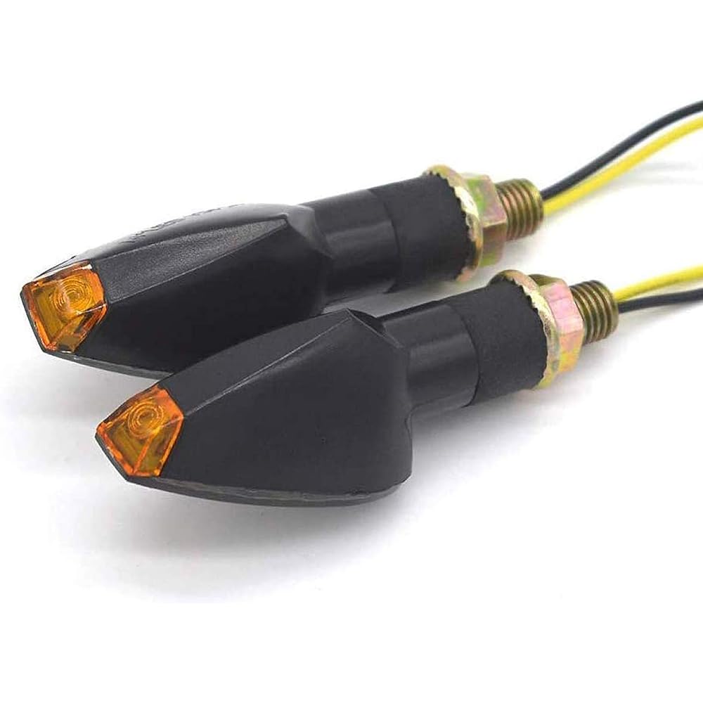 MOTLTECH Motorcycle Turn Signal 2 Pieces LED Rear Turn Signal Amber Turn Signal Universal Fit for Honda Shadow Suzuki Kawasaki Harley Yamaha