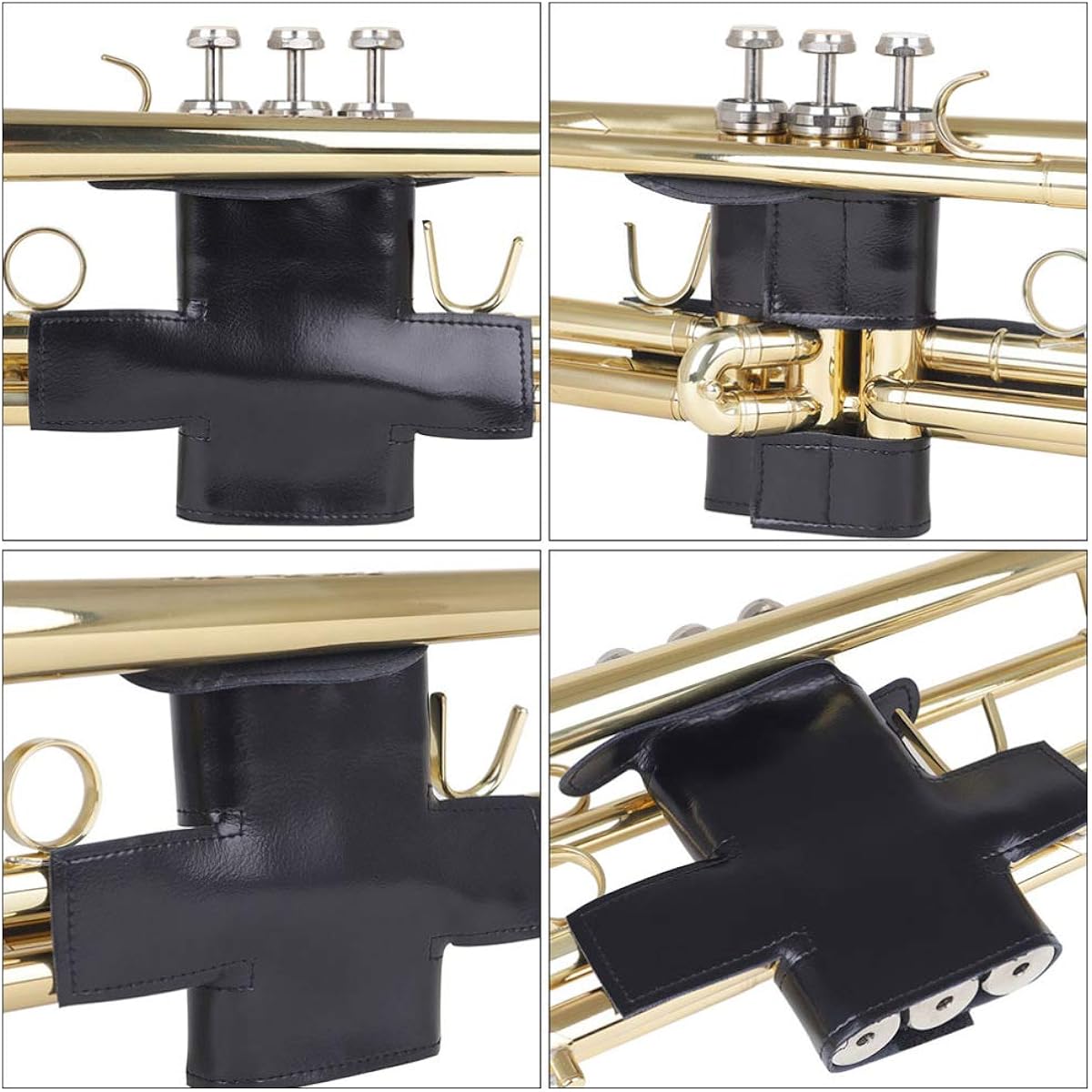 EXCEART PU Leather Trumpet Valve Guard Trumpet Valve Protector Protects from Corrosion, Scratches and Dirt