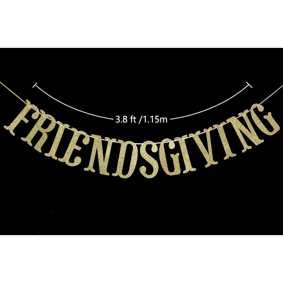 Friendship Banner Thanksgiving Friends Party Decoration Seasonal Fall Home Decoration Gold