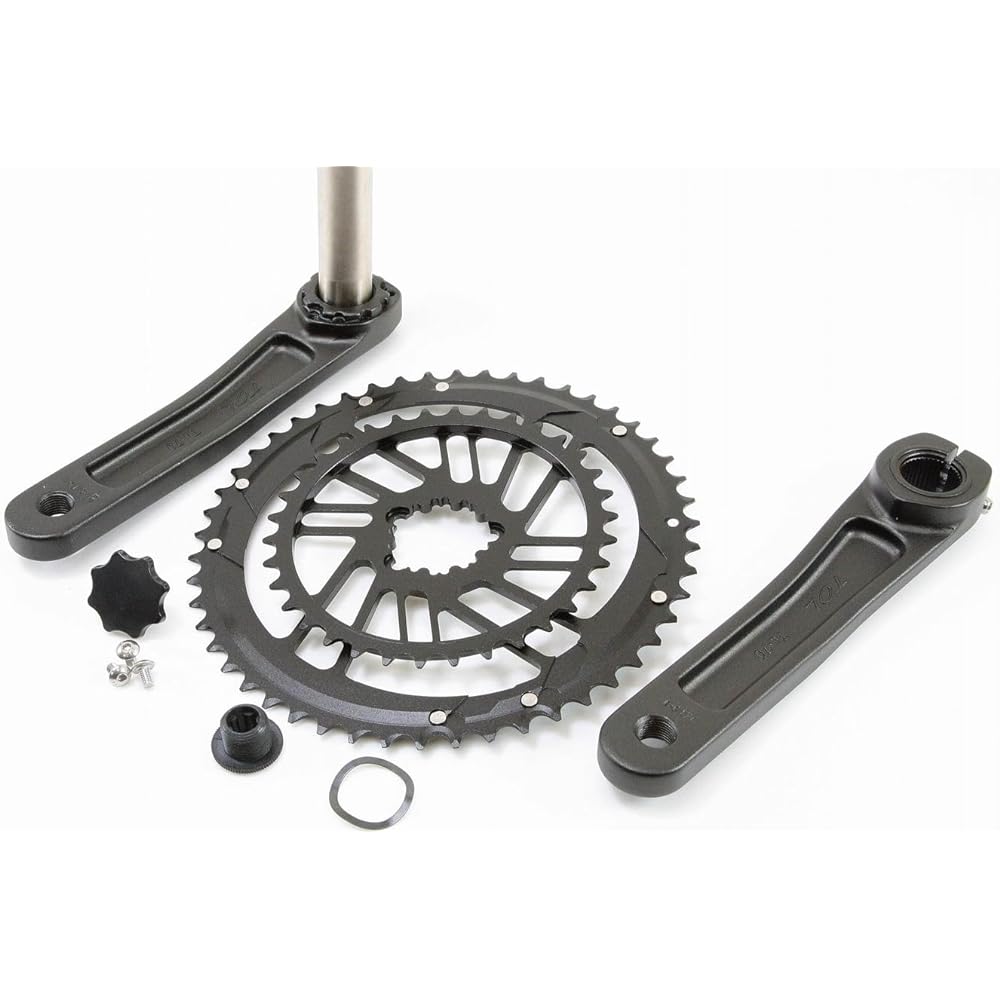 MicrOHERO Road 12 Speed Crank Set 170mm 10/11/12S Double CNC Integrated Chainring BB68 Compatible Hollowtech II Compatible SRAM Direct Mount Compatible TOL-TL70