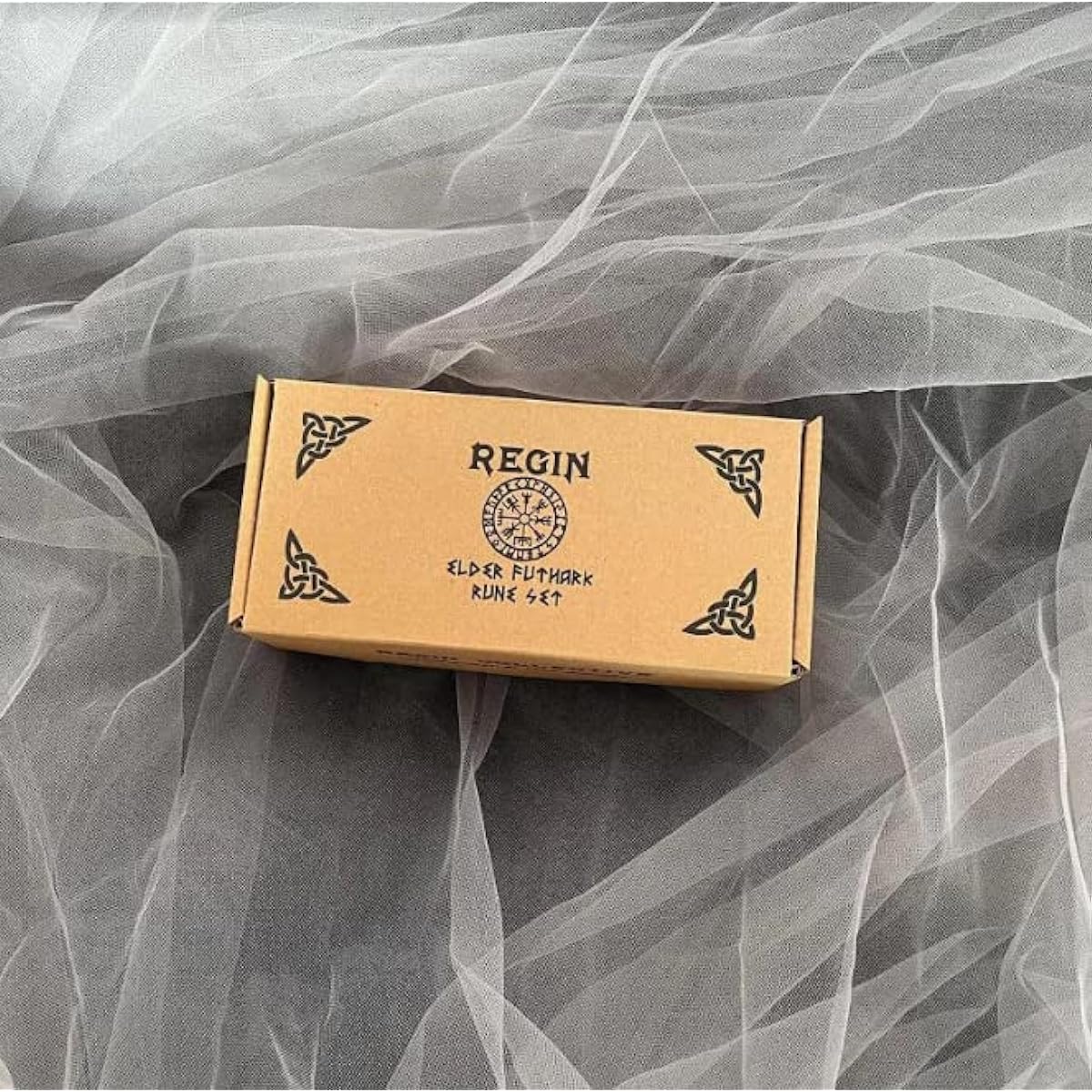 Elder Futhark Runes Set in Wooden Box - Viking Runes