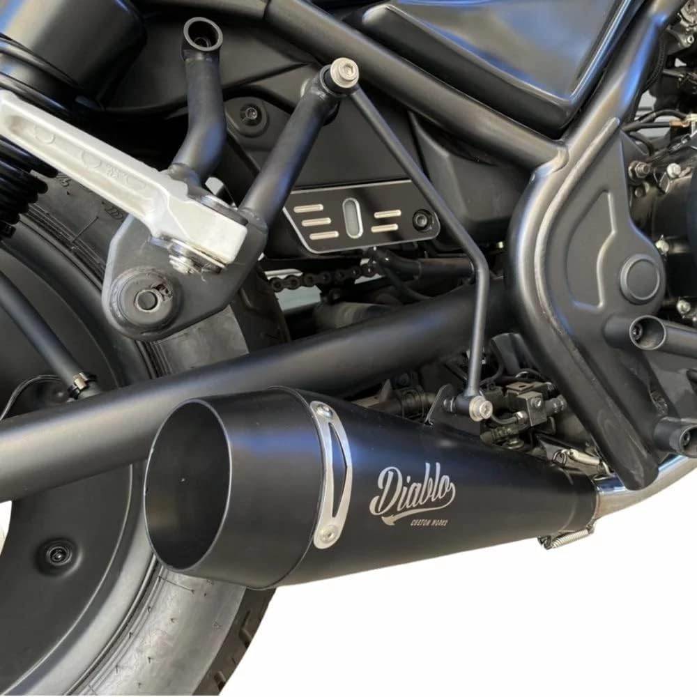 Honda Rebel 250 Muffler RB0150/Diablo Custom Works Exhaust Full System Dark Thunder For Rebel300 Year 2016-2021