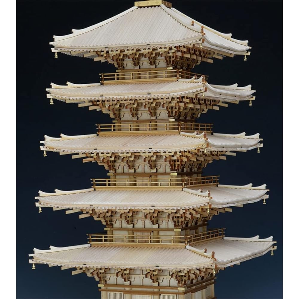 Woody Joe 1/75 Daigoji Five-storied Pagoda Wooden Model Assembly Kit 4560134352865