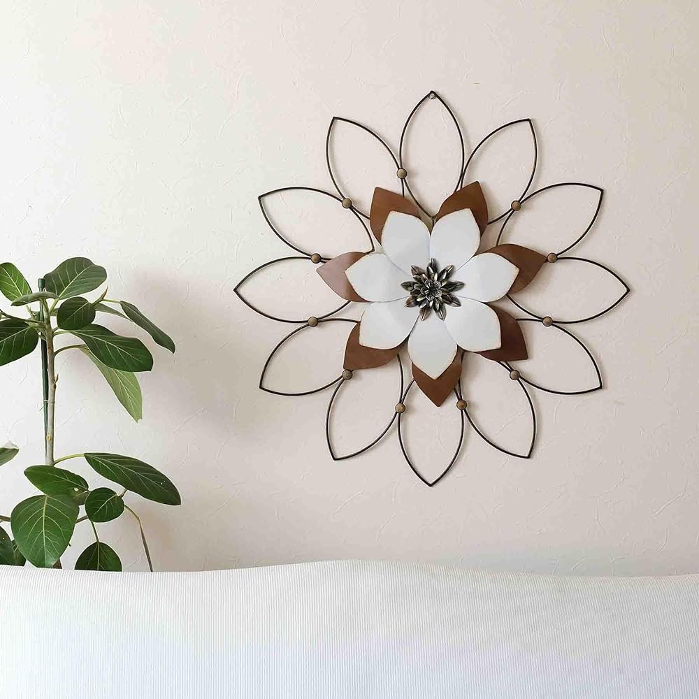 SPICE OF LIFE Patina Iron Wall Decoration Flower H Diameter 75cm Depth 3.8cm CNGT5080