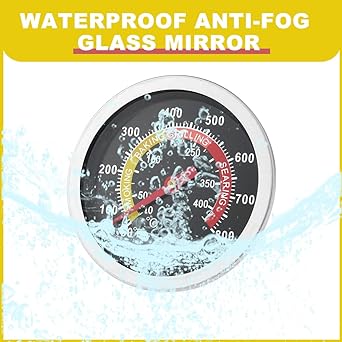 Oven Thermometer Oven Meter Stainless Steel 50-800℉ Cooking Thermometer Cooking Oven Grill Thermometer BBQ Roasting Kitchen Smoking Thermometer Temperature Gauge