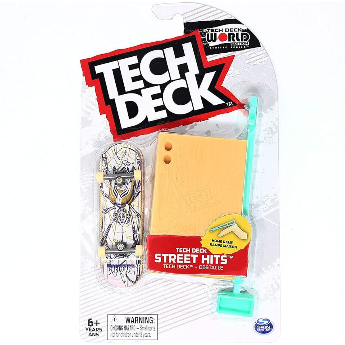 TECH DECK Street Hits World Edition Limited Series Creature Skateboards Al Partonen Last Strike Spider Fingerboard & Home Ramp Obstacle