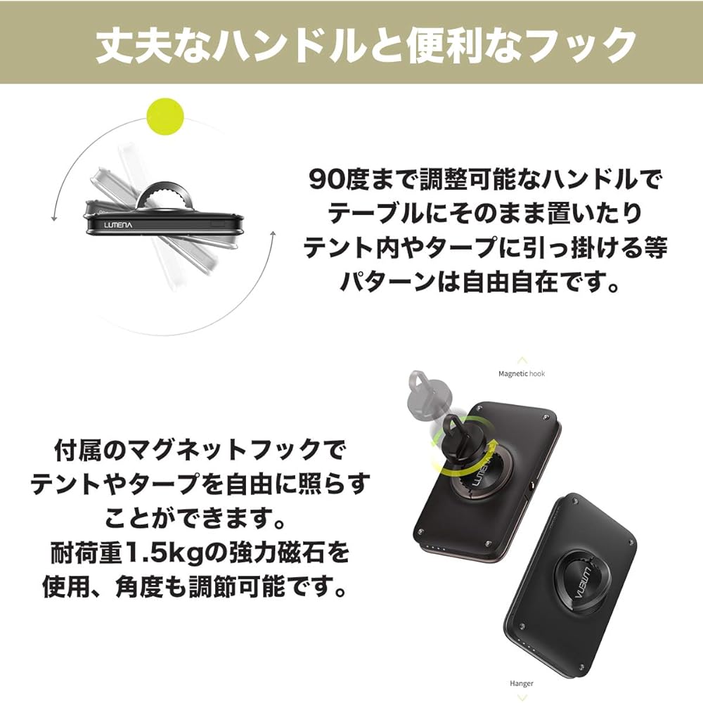 LUMENA2X Lumena 2X Genuine Japanese Product 1500 Lumens Includes Exclusive Pouch and Genuine AC Adapter (Metal Gray)
