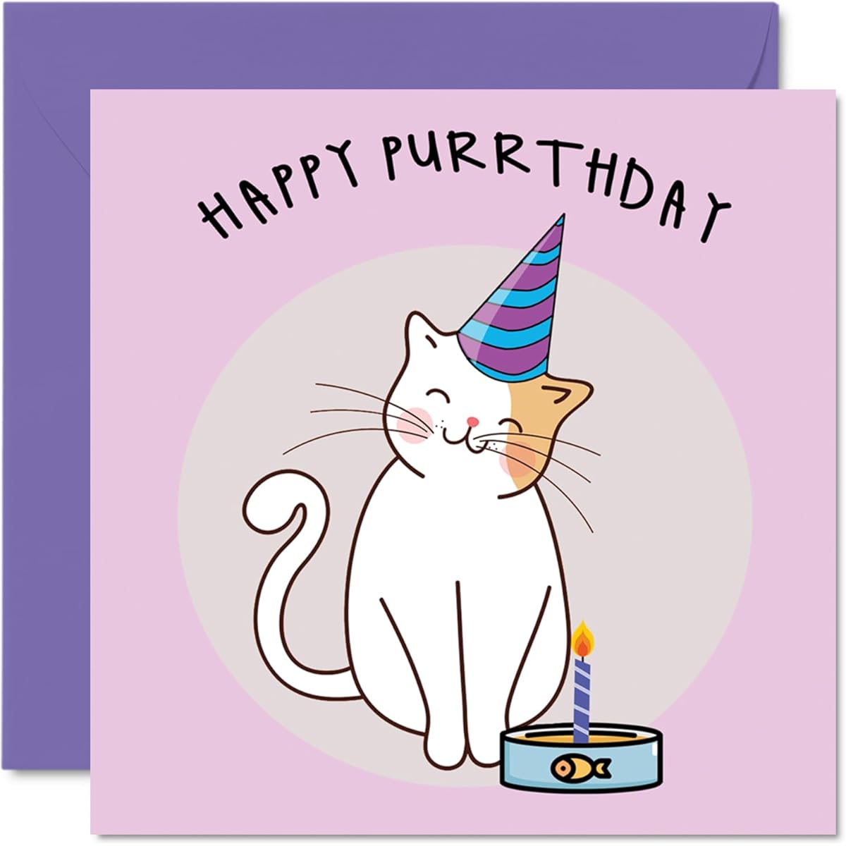 Cat Birthday Cards for Women - Cat Person - Birthday Card for Mom, Sister, Daughter, Nan 5.7 x 5.7 Inch Greeting Cards Cute Birthday Gifts for Women 5.7 x 5.7 Inch Greeting Cards