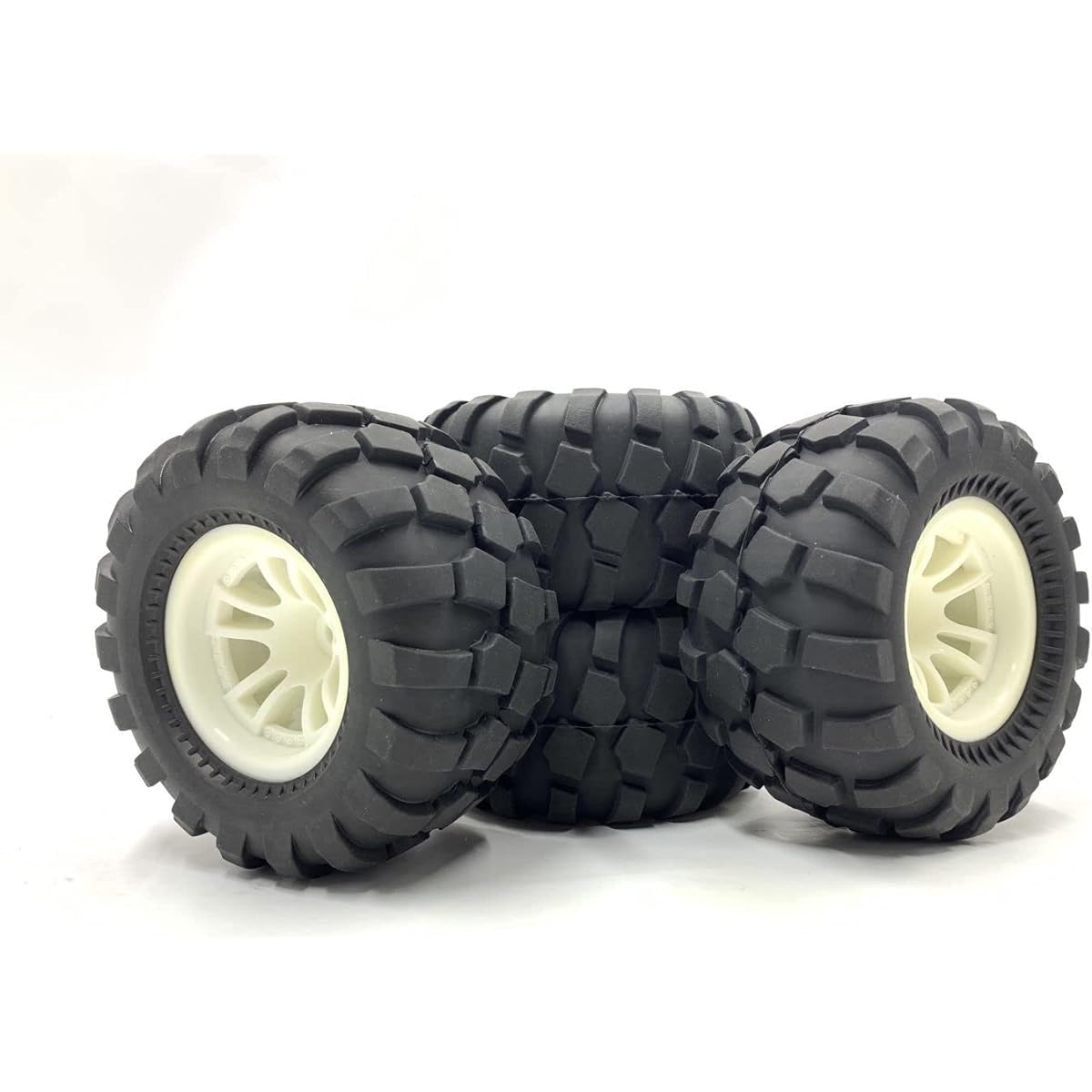 KR2023MT04 1/10 1/12 Scale T MAXX E MAXX MT Flux Truck/Shore Course Wheel/Tire Set (135mm x 68mm) Hexagon 12mm Fits FSR FMS RGT VRX HSP HPI Tamiya XB Blackfoot The Frog ORV Chassis