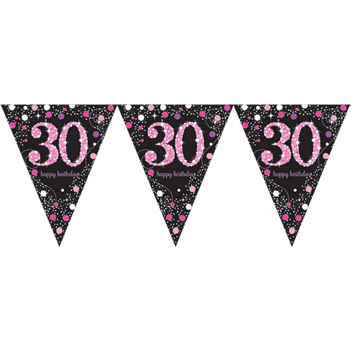 Amscan Sparkling Pink Celebration 30th Birthday - Bunting / Amscan Sparkling Pink Celebration 30th Birthday - Bunting