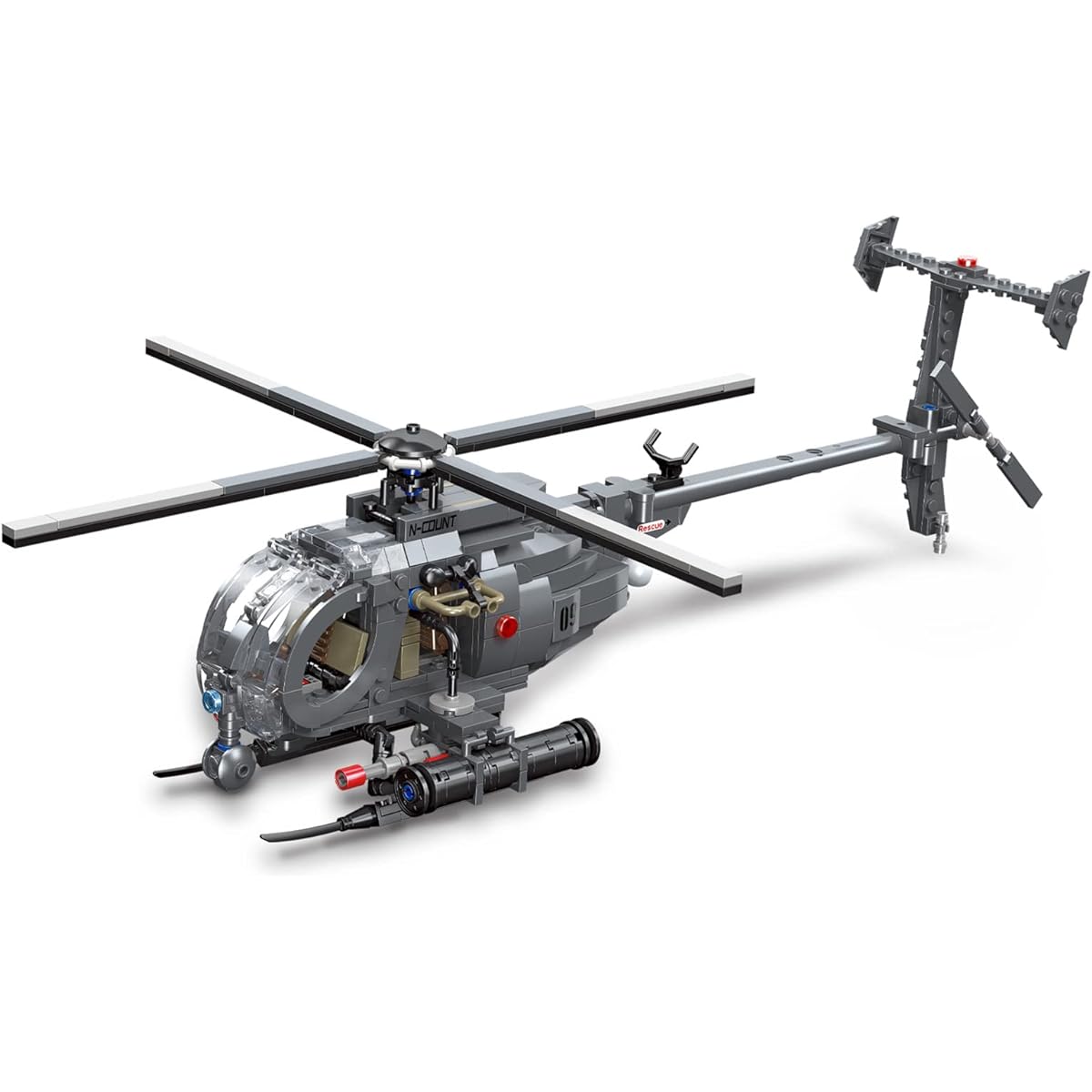 MEOA Military Building Blocks Set, 523 Pieces US Armed Bird Helicopter Stem Building Set for Boys Age 8-12, Great Gift for Kids and Adults