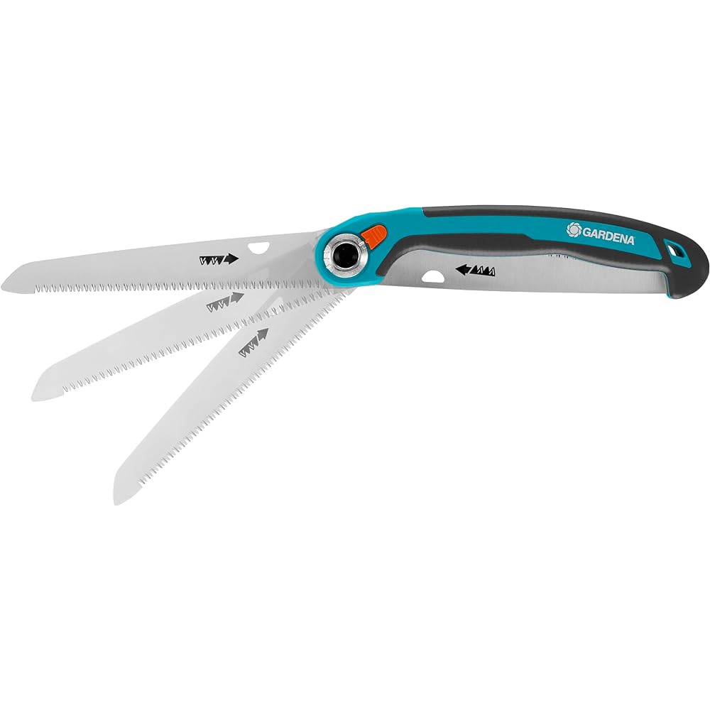 GARDENA Gardening Saw, Foldable Type, Made in Germany, Turquoise, Blade Length 20cm, 200P 8743-20