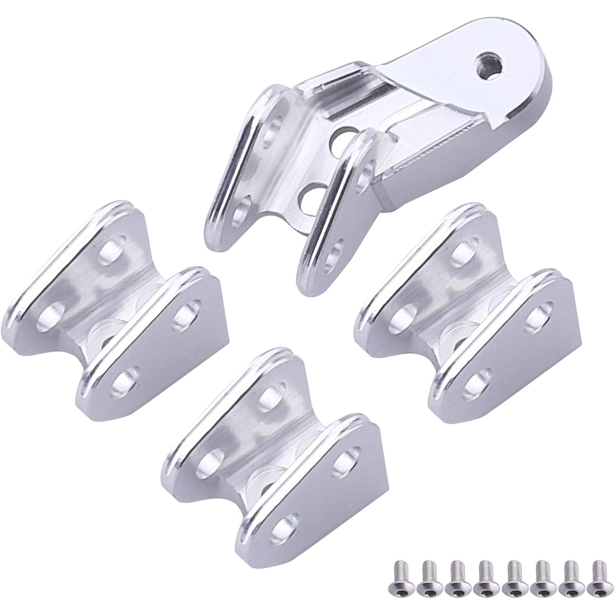 Hobbypark Aluminum Lower Link Mount Set for Axles Compatible with Redcat Gen8 Upgrade RER11337 RER11414 (Silver)
